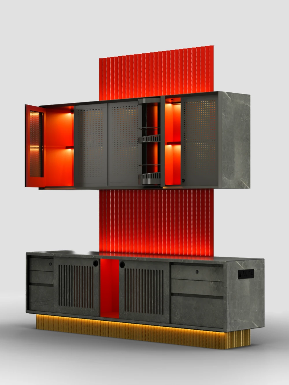 Flamingo Wall Mount Bar Unit