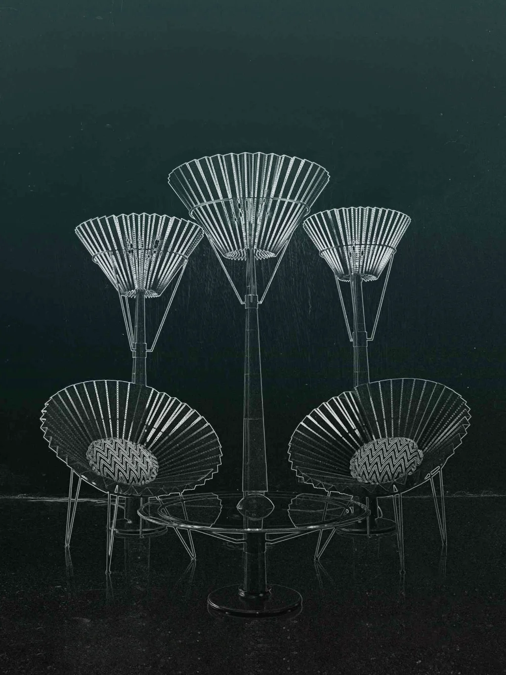 Jackfruit Lamp With Ori Chairs