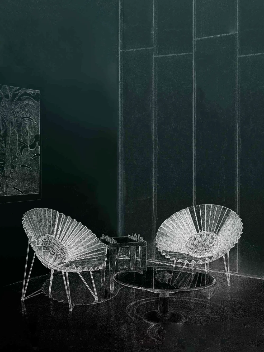  Center Table With Ori Chairs 